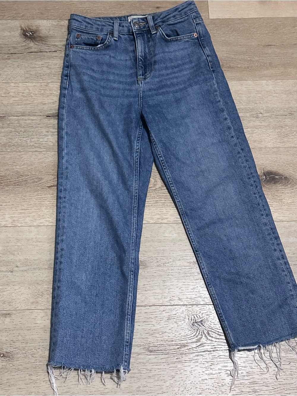 Top Shop Moto High-Rise Straight Leg Women's Jeans